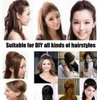 3Pcs Dark Brown Bump Up Volume Bun Invisible False Hair Clip Lift Volume Fluffy Styling Increased Hair Pad for Women Lady Girl