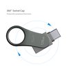 Silicon Power C80 64GB Flash Drive Type C Swivel Dual Flash Drive (USB-A 3.0 / USB-C) Ready for Smartphones, Tablets and New MacBook (SP064GBUC3C80V1S)
