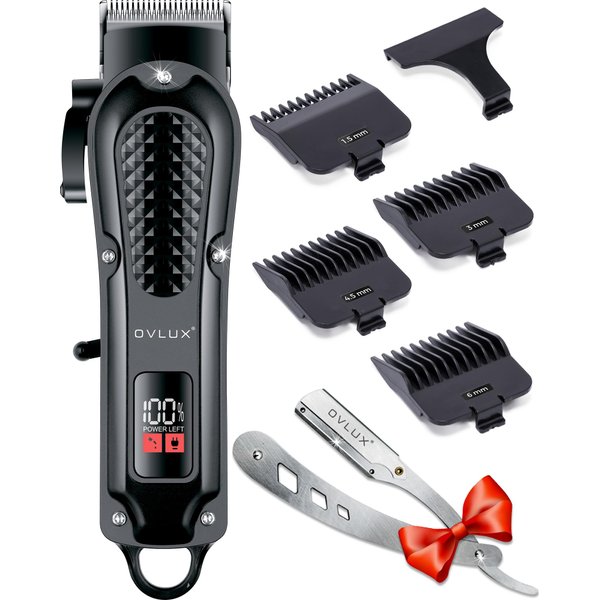 OVLUX Cordless Hair Clippers for Men: Professional Barber Clippers for Precision Grooming, Rechargeable and Powerful - Máquina para Cortar Pelo de Hombre