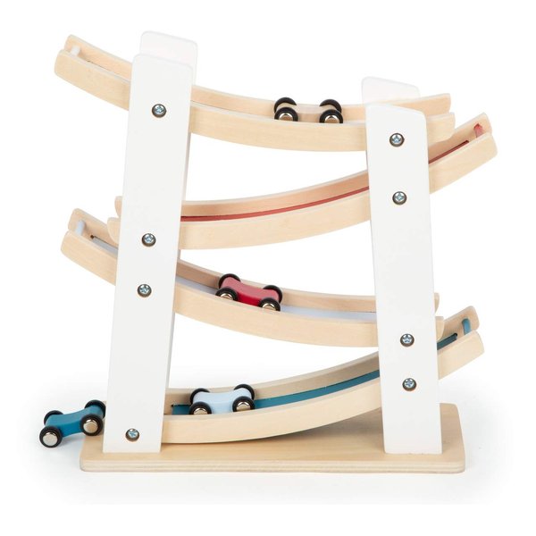 small foot wooden toys Car Ramp Racing Playset Designed for Children Aged 18+ Months, Multi