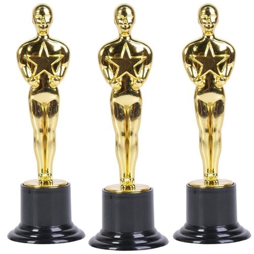 Gold Award Trophy, 6-Inch tall (4-Pack)