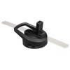 FIFTY/FIFTY A68002BK0 Wide Mouth Cap Lid Water Bottle with Straw, Black