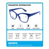 DOOViC 4-Pack Reading Glasses Blue Light Blocking Computer Readers Anti Eyestrain New Classic Style Spring Hinge Glasses for Women 2.0 Strength