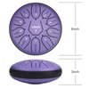 Steel Tongue Drum 6 Inch 11 Notes, LEKATO Steel Drum D Major Beginner Hanpan Drum Percussion for Meditation Yoga Musical Education, Best Gift for Families/Friends, Lavender Purple