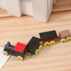 TOYANDONA 3pcs Doll House Train Christmas Table Centerpieces Wooden Christmas Train Toy Simulation Steam Train Miniature Train Statues Decor Mini Wooden Train Dining Table Sculpture Child