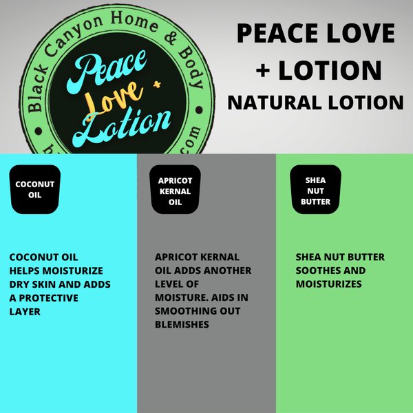 Peace Love + Lotion Cool Cucumber Scented Natural Body Lotion, 8 Oz