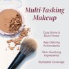 Mineral Fusion Pressed Powder Foundation, Warm 2 - Med Skin w/Yellowish Undertones, Age Defying Foundation Makeup with Matte Finish, Talc Free Face Powder, Hypoallergenic, Cruelty-Free, 0.32 Oz