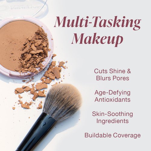 Mineral Fusion Pressed Powder Foundation, Warm 2 - Med Skin w/Yellowish Undertones, Age Defying Foundation Makeup with Matte Finish, Talc Free Face Powder, Hypoallergenic, Cruelty-Free, 0.32 Oz