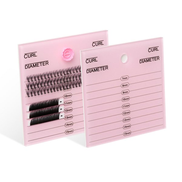 POCMKO 2 Packs Lash Tiles, Lash Trays for Eyelash Extensions, Lash Extension Glue Pallet Holder, Bigger Size Acrylic Eyelash Tile Holder, Eyelash Grafting Pallet, Eyelash Tray Strip Adhesive Glue Hold