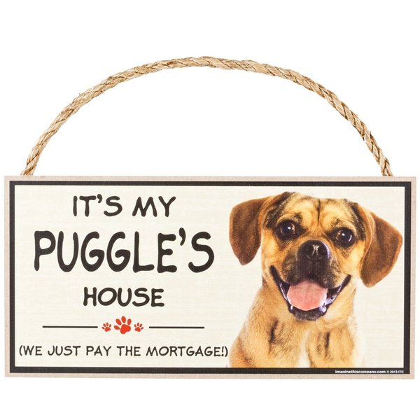 Imagine This Wood Breed Decorative Mortgage Sign, Puggle