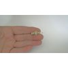 Two small tiny gold and clear crystal hair pin clip barrettes fine hair