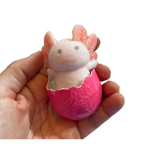 All 4 Color Hatch and Grow an Axolotl Egg - Add Water and it Grows up to 4" - Sea Critter Toy Fun Science Expanding Novelty Magic Absorbent Polymer Toy (Set of All 4 Colors)