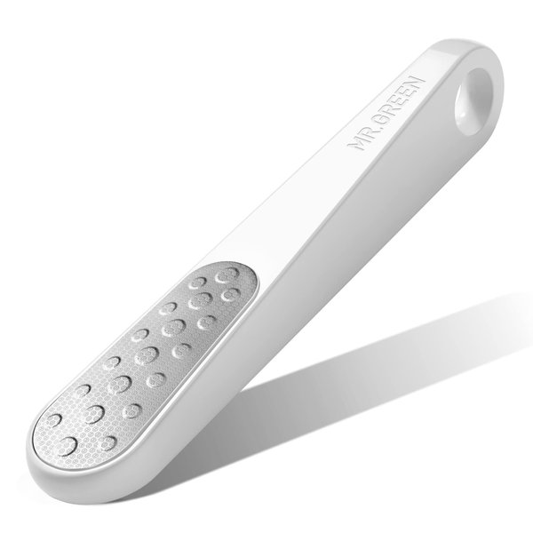 MR.GREEN Foot File Double Sided Callus Remover for Dead Skin Professional Pedicure Tools Callous Scraper Foot Sander Heel Filer (White)