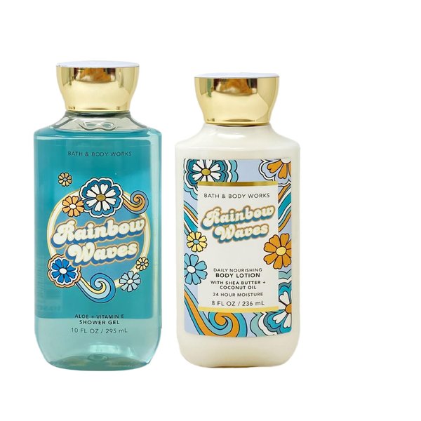Generic Bath and Body Work Rainbow Waves - Duo Gift Set - Shower Gel and Body Lotion