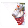 Cocoa Snowman Holiday Card Pack / 25 Winter Wishes Cards Set/Hot Chocolate Marshmallows Design With Inside Verse / 4 5/8" x 6 1/4" Christmas Cards With White Envelopes
