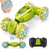Gesture Sensing RC Stunt Car Toys for 6-12 yr Boys Girls, Remote Control Car Christmas Birthday Gifts for Kids Age 6 7 8 9 10 11+, 2.4Ghz Hand Controlled Twist Cars, 4WD Off-Road Vehicle (Green)