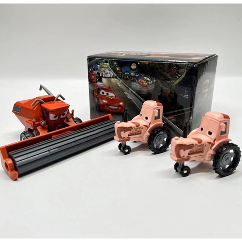Set Small Cars and Trailer Uncles, Color Box Packing for Your Son Birthday Gift, Safety Die-Casting Alloy Material Toy Cars for Kid, Multi-Style for Colectible, Gift for 3+ Years Old (Frank&Tractors)