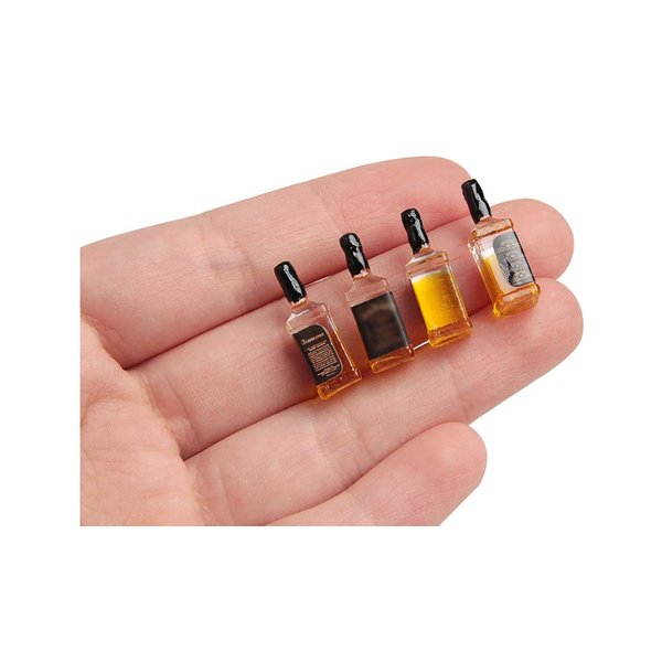 Acxico 4Pcs Whiskey Wine Bottle Model 1/6 Scale Action Scene Accessories for 12" Figure Miniature Accessory