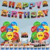 Superhero City Party Decoration,Superhero Birthday Party Supplies,City Theme Birthday Banner Balloons and Toppers Cake Toppers For Kids Birthday Party