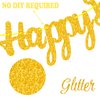 Cat Birthday Banner Decorations Kitten Birthday Party Decorations Supplies Gold Glitter Cat Happy Birthday Banner Decorations for Pet Kitten Theme Birthday Party Bunting Decorations Supplies