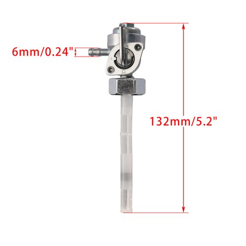 WOOSTAR Internal Thread 14mm Fuel Petcock Valve with Filter Gas Tank Switch Replacement for Chinese GY6 50cc 70cc 90cc 110cc 125cc 150cc Scooter Moped Motorcycle