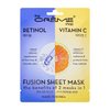 The Crème Shop Retinol & Vitamin C Fusion Sheet Mask, Korean Sheet Mask, Anti-Aging Face Mask Brightens and Plumps Skin, Vitamin C Sheet Mask with Hyaluronic Acid and Retinol (5 Pack)