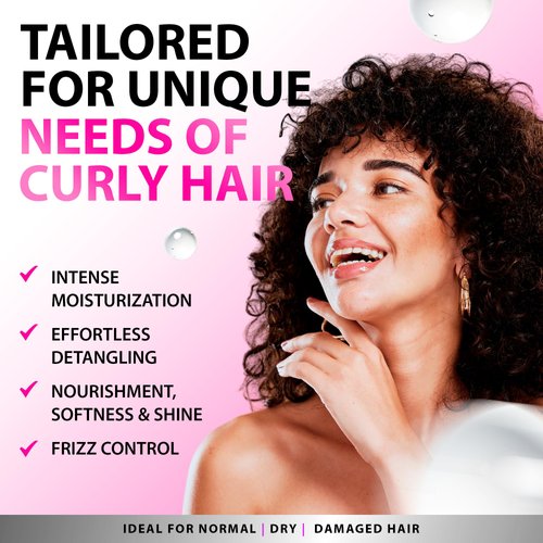 Curly Hair Mask - Deep Conditioner Curly Hair Treatment - Natural Argan & Keratin Hair Treatment Mask - Repair Hydrating Moisturizer for Damaged Dry, Wavy & Curl Hair