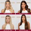 Clip in Hair Extensions Real Human Hair Premium 14 Inch 7pcs 70g 18P613 Highlight Color Straight Clip ins Extensions Soft & Natural Real Human Hair Clip in Extensions