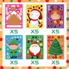 Joy Bang Christmas Crafts for Kids, 30 Sheets Make Your Own Gnome Santa Snowman Christmas Face Stickers, Xmas Games Activities Sticker for Children Winter Holiday Classroom Party Favors Gifts