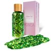 Yosca Body Glitter Gel, 30ML Green Mermaid Face Glitter, Cosmetic Grade Hair Chunky Glitter Lotion for Stage Themed Makeup Mardi Gras Christmas St Patrick Rave Accessories - Olive Green