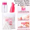 AZUREBEAUTY Nail Polish Gel Remover Tools Kit with 10 ml Cuticle Oil 10 PCS Nail Clips 150ml Remover Bottle Nail Remover Cotton Balls Cuticle Pusher Peeler Brush Nail File Buffer Comprehensive Tools