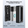 Anti-Theft Video Doorbell Mount Protective Shell， No-Drill Doorbell Door Mount Compatible with Video Doorbell(2020 Release) 4/3/3 Plus/2/1 an Blink Video Doorbell Adhesive Door Mount Kit (Black)