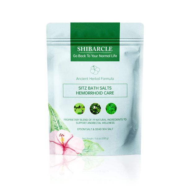 Sitz Bath for Hemorrhoid, Herbal Hemorrhoid Treatment Formula Epsom Salt Dead Sea Salt Essential Oil Plant Extract, 19 Natural Ingredients Sitz Bath Salts for Hemorrhoid Soothing & Remove 11.6 oz