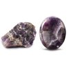 Artistone 2" Amethyst Worry Stone Carved Polished Healing Crystals Pocket Palm Stones for Anxiety Chakra Reiki Balancing Meditation