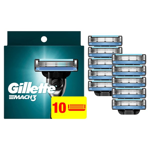 Mach3 Razor Refills for Men, 10 Razor Blade Refills