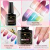 MSRUIOO Color Changing Gel Nail Polish Set, 6 Colors Mood Temperature Color Change Gel Polish, Pink Rose Violet Purple Blue Green Color Changing Nail Polish Gel
