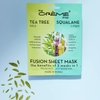 The Crème Shop Tea Tree & Squalane Fusion Sheet Mask, Korean Sheet Mask, Tea Tree Face Mask with Vegan Squalane and Hyaluronic Acid, Acne Face Mask (5 Masks)