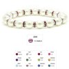 Accents Kingdom Women's Magnetic Bracelet White Tuchi Simulated Pearl Bracelet with Simulated Lt. Amethyst Crystal, 7.5"