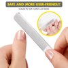 Glass Nail Shiner - 5PC Upgrade Glass Nail File for Natural Nails Nano Nail Buffers Crystal Shine Polisher, Professional Manicure Tools Kit for Acrylic Nail Care