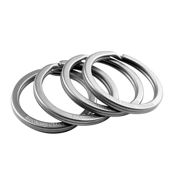 MecArmy Titanium Keyring, 4pc Key Ring Kit Keychain Rings for Use with Carabiner/Knives/Lights/Keys and Other EDC Gears