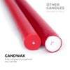 CANDWAX 10 inch Taper Candles Set of 4 - Dripless Taper Candles and Unscented Candlesticks - Perfect as Dinner Candles – Red Candles