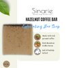 Sinarie Soaps Hazelnut Coffee Exfoliating Bar Soap - Natural Skincare with Nourishing Oils and Rich Aroma - Gentle Scrub for Smooth Skin - Cleansing Bar