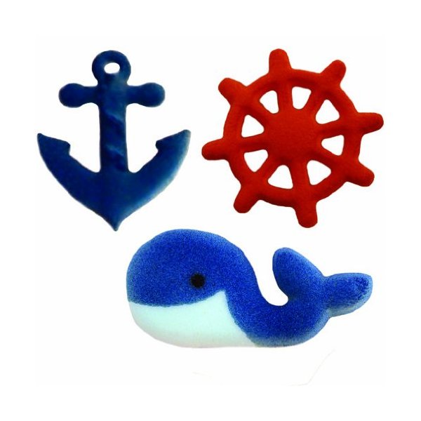Nautical Sugar Decorations Cookie Cupcake Cake 12 Count