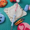 Longan Craft Punch Needle Coaster Kit 21 Pcs Easy Punch Needle Coasters Kits for Adults Beginners 6 Pattern Tufted Rug Pads with Adhesive Felt Yarns Embroidery Hoop Instruction DIY Needle Punch Craft