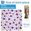 120 Pcs 4'' x 4'' Cotton Craft Fabric Bundle Squares,DIY Sewing Quarters Bundle,Precut Cotton Fabric Bundles for Precut Fabric,Quilting Fabric Bundles,DIY Sewing Quilting Scrapbooking