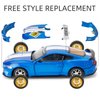 TGRCM-CZ 1/42 Ford Mustangs Car Model, Take Apart Assembled Car, DIY Car Model kit Educational Building Toys, Children's Gifts, Can Open Door Birthday Gift for Children Blue