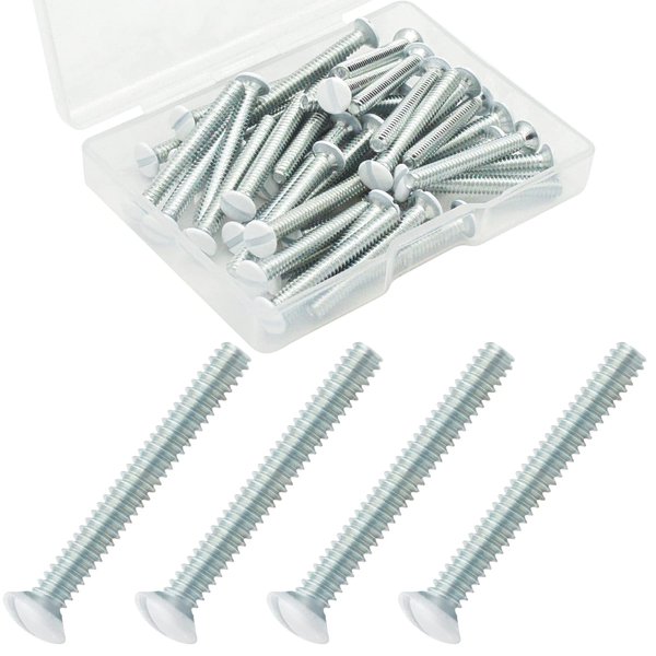 Taezn 40 Pieces Wall Plate Screws, 1.2 Inch Long Outlet Screws Perfect Replacement for Outlet Cover Screws,Switch Plate Screws, Light Plate Screws
