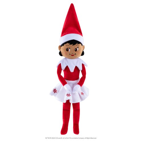 The Elf on the Shelf Plushee Pals - 17-inch Scout Elf Plush Toys - Huggable and Lovable Brown Eyed Girl Stuffed Elf Plush
