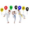 CupaPlay 176 Taekwondo Karate Tattoos Temporary Stickers Kung Fu Wrestling Theme Party Supplies Decorations Birthday Baby Shower Party Prizes Rewards Favors Tattoos