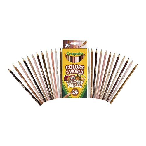 Crayola® Color Of The World Colored Pencils, 3 mm, Assorted Colors, Pack Of 24 Pencils